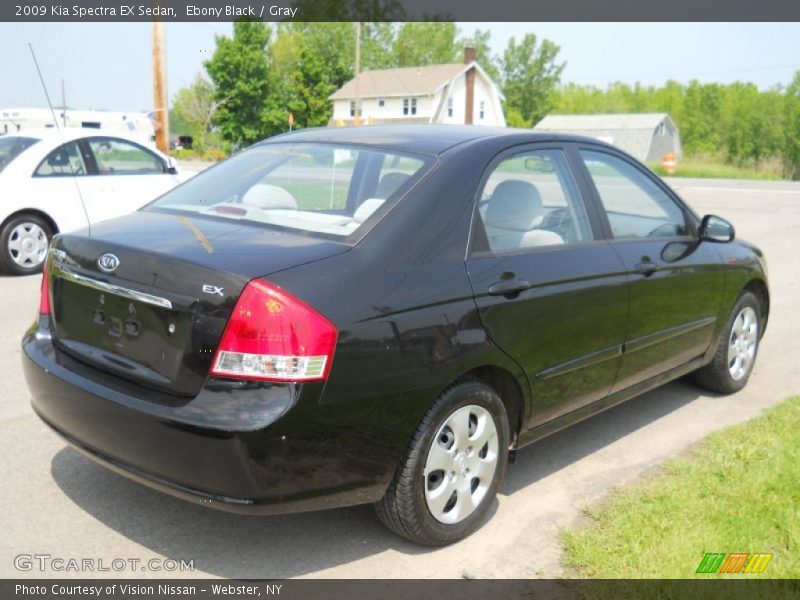 Ebony Black / Gray 2009 Kia Spectra EX Sedan