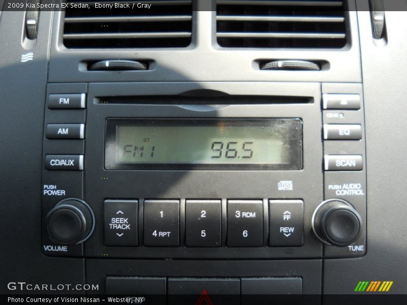 Ebony Black / Gray 2009 Kia Spectra EX Sedan