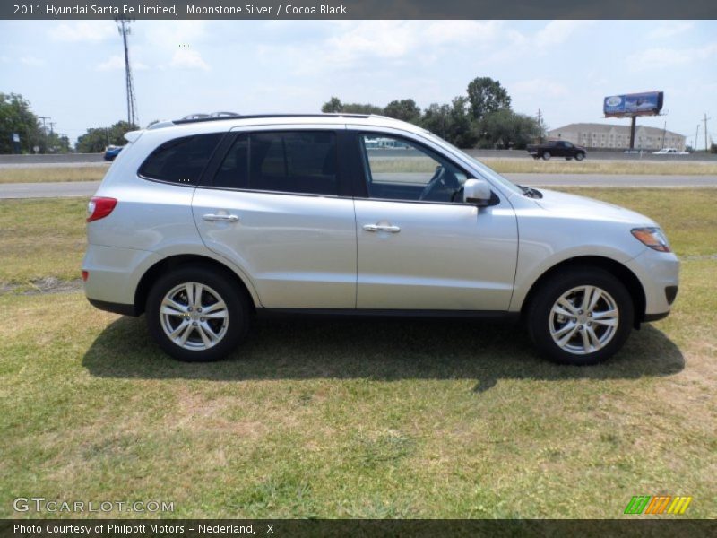 Moonstone Silver / Cocoa Black 2011 Hyundai Santa Fe Limited