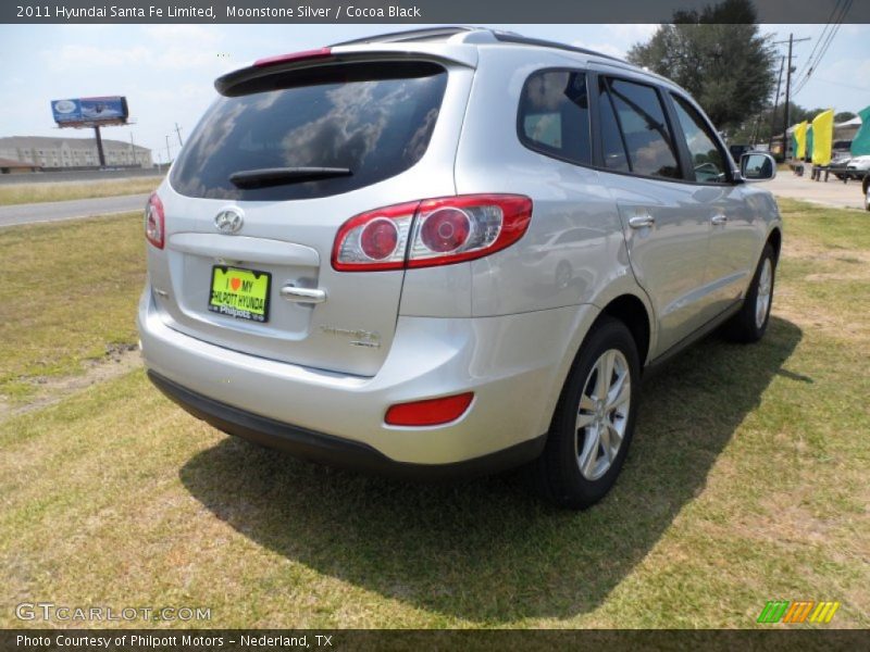 Moonstone Silver / Cocoa Black 2011 Hyundai Santa Fe Limited