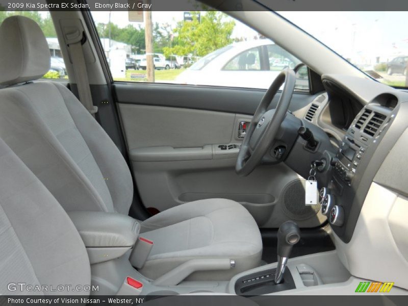 Ebony Black / Gray 2009 Kia Spectra EX Sedan