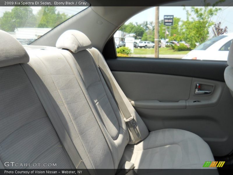 Ebony Black / Gray 2009 Kia Spectra EX Sedan