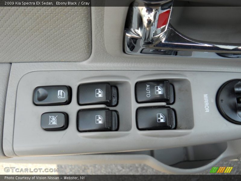 Ebony Black / Gray 2009 Kia Spectra EX Sedan
