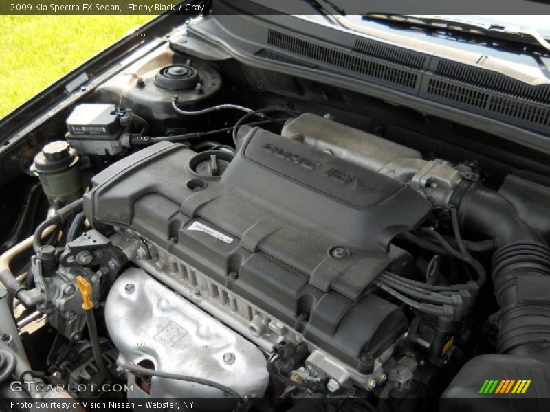 Ebony Black / Gray 2009 Kia Spectra EX Sedan