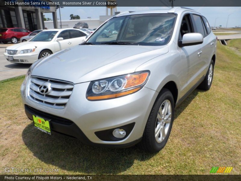 Moonstone Silver / Cocoa Black 2011 Hyundai Santa Fe Limited