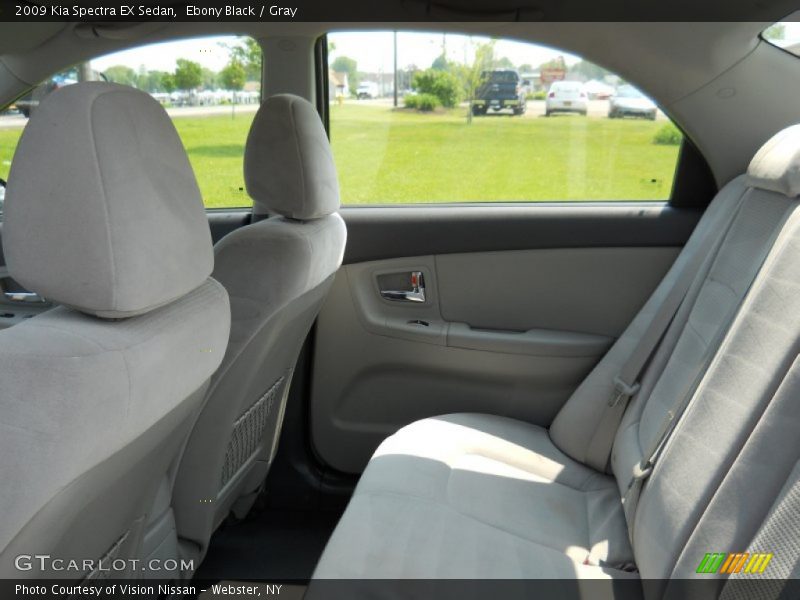 Ebony Black / Gray 2009 Kia Spectra EX Sedan