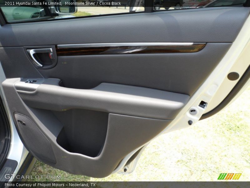 Moonstone Silver / Cocoa Black 2011 Hyundai Santa Fe Limited