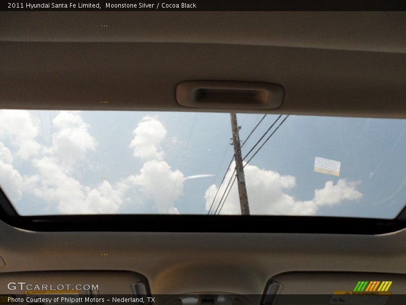 Moonstone Silver / Cocoa Black 2011 Hyundai Santa Fe Limited