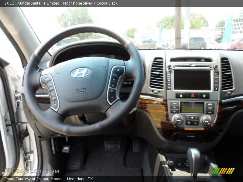 Moonstone Silver / Cocoa Black 2011 Hyundai Santa Fe Limited