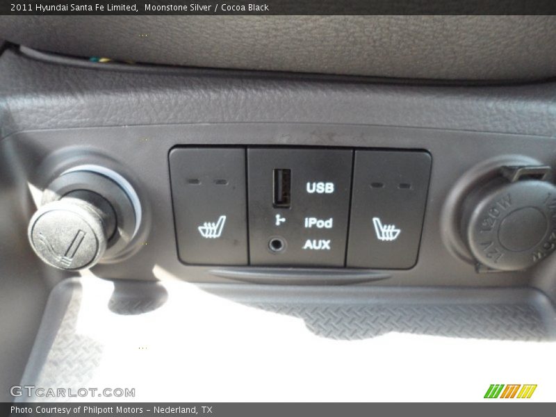 Moonstone Silver / Cocoa Black 2011 Hyundai Santa Fe Limited