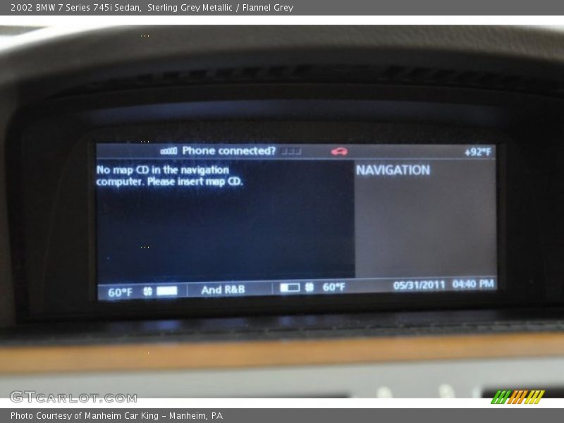 Sterling Grey Metallic / Flannel Grey 2002 BMW 7 Series 745i Sedan