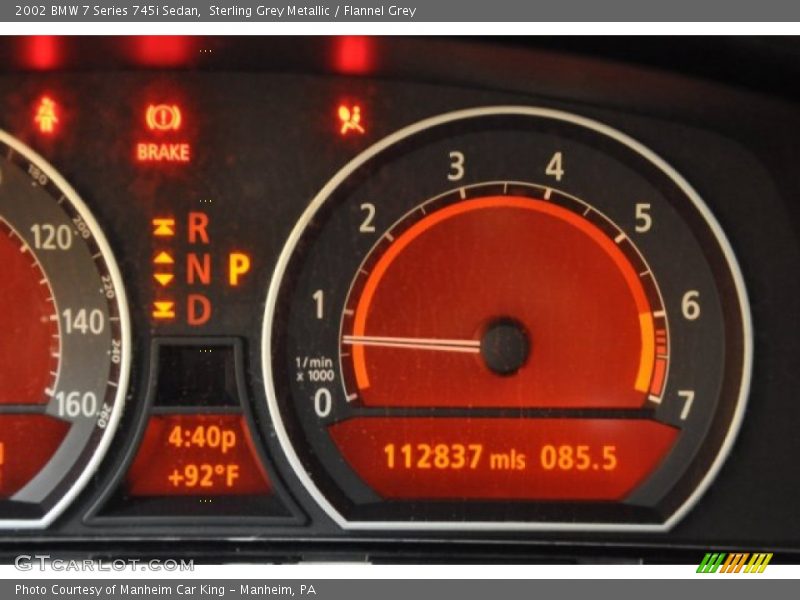 Sterling Grey Metallic / Flannel Grey 2002 BMW 7 Series 745i Sedan