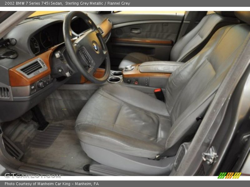 Sterling Grey Metallic / Flannel Grey 2002 BMW 7 Series 745i Sedan