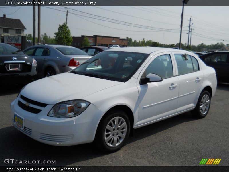 Summit White / Gray 2010 Chevrolet Cobalt LT Sedan