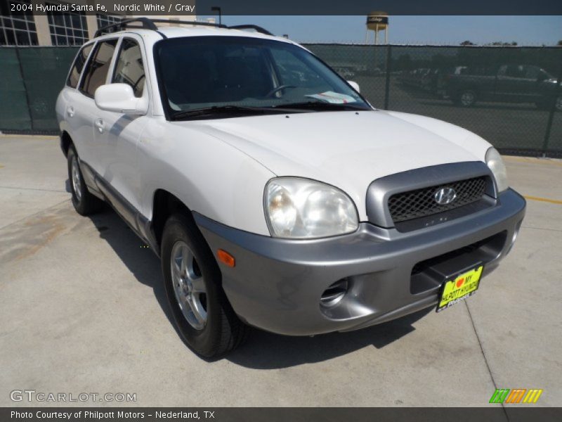 Nordic White / Gray 2004 Hyundai Santa Fe