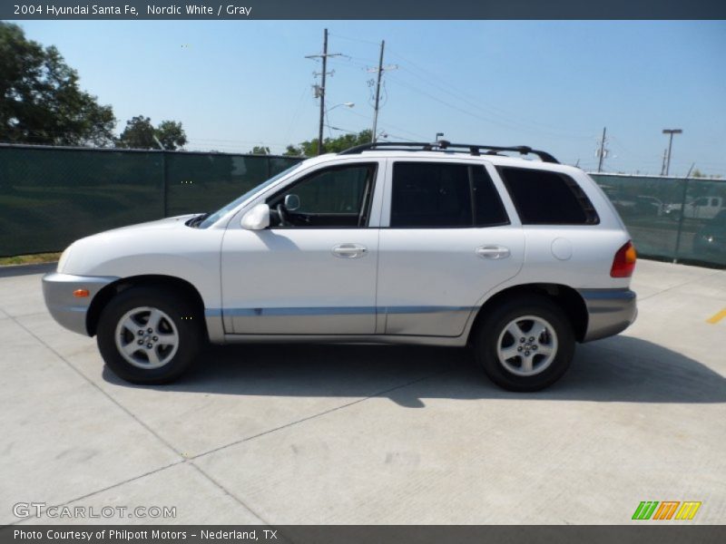 Nordic White / Gray 2004 Hyundai Santa Fe