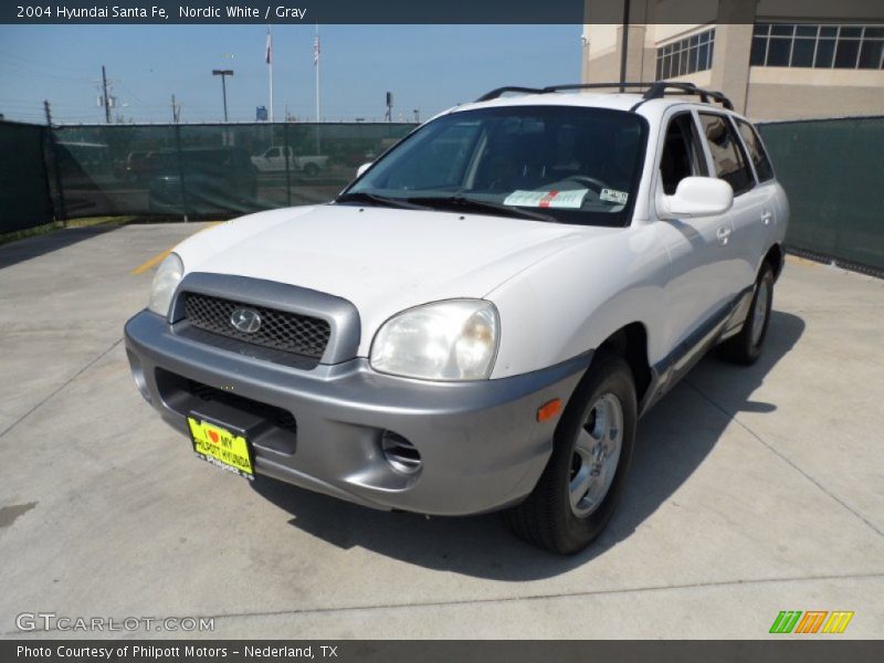 Nordic White / Gray 2004 Hyundai Santa Fe