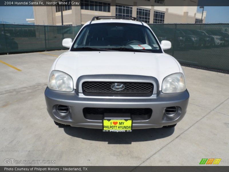 Nordic White / Gray 2004 Hyundai Santa Fe