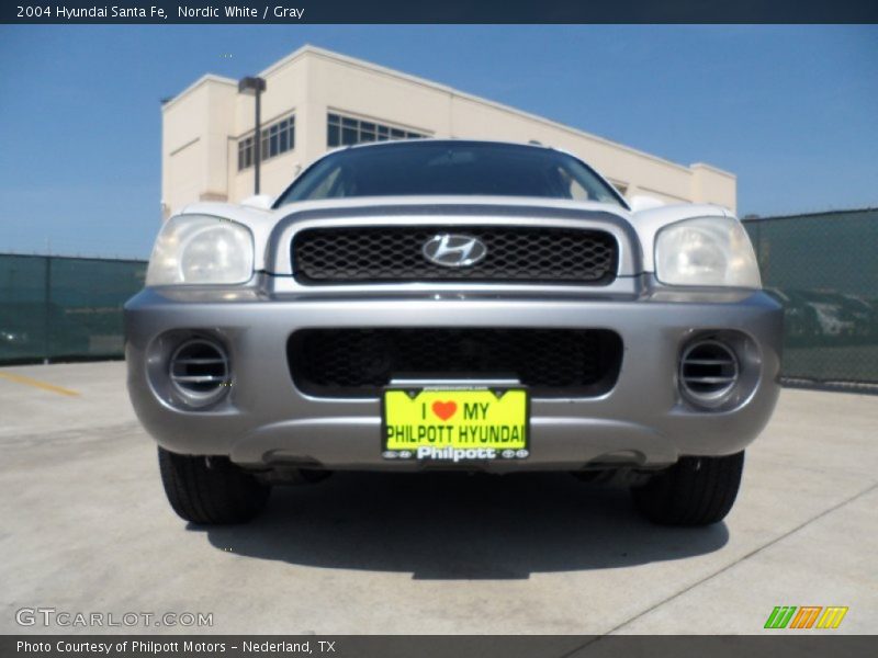 Nordic White / Gray 2004 Hyundai Santa Fe