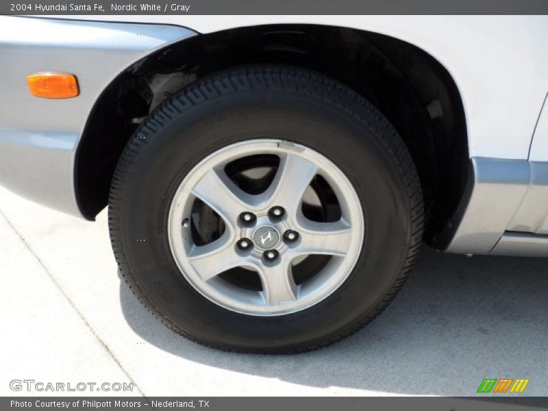 Nordic White / Gray 2004 Hyundai Santa Fe