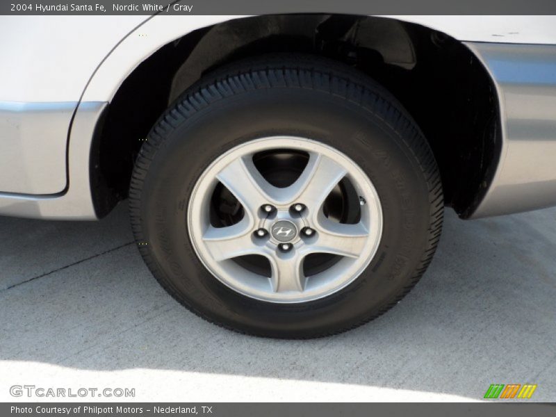 Nordic White / Gray 2004 Hyundai Santa Fe