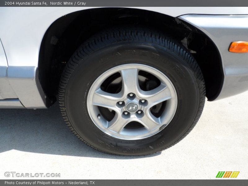 Nordic White / Gray 2004 Hyundai Santa Fe