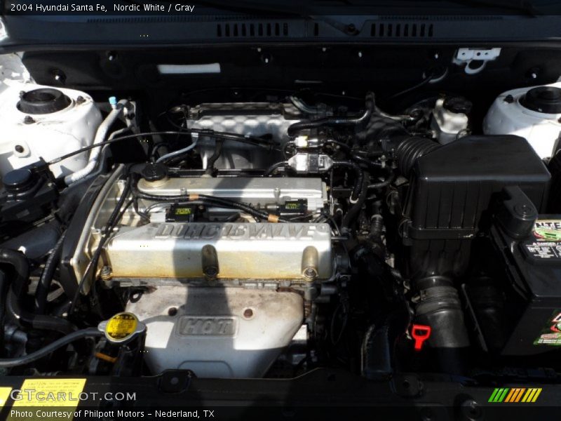 Nordic White / Gray 2004 Hyundai Santa Fe