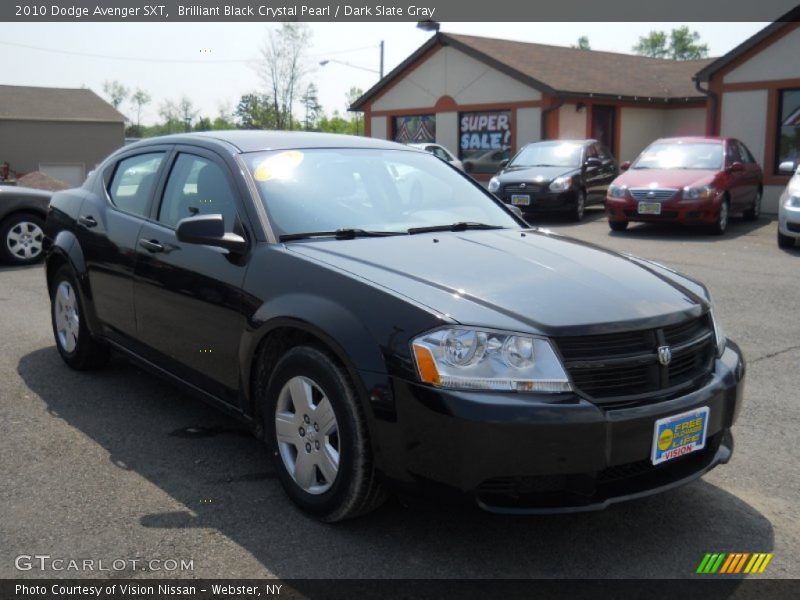 Brilliant Black Crystal Pearl / Dark Slate Gray 2010 Dodge Avenger SXT