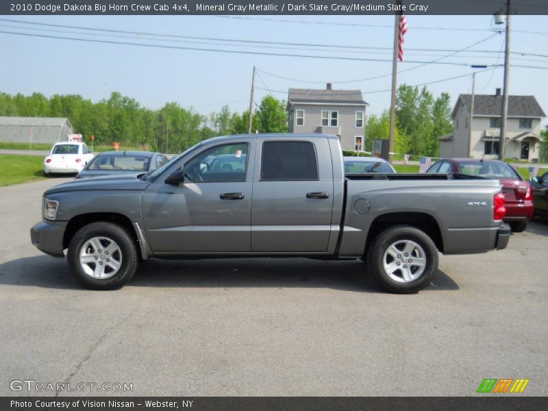Mineral Gray Metallic / Dark Slate Gray/Medium Slate Gray 2010 Dodge Dakota Big Horn Crew Cab 4x4
