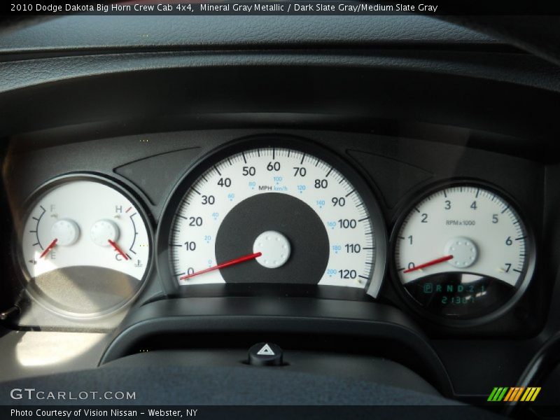 Mineral Gray Metallic / Dark Slate Gray/Medium Slate Gray 2010 Dodge Dakota Big Horn Crew Cab 4x4