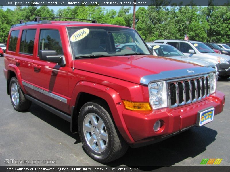 Inferno Red Pearl / Dark Khaki/Light Graystone 2006 Jeep Commander Limited 4x4