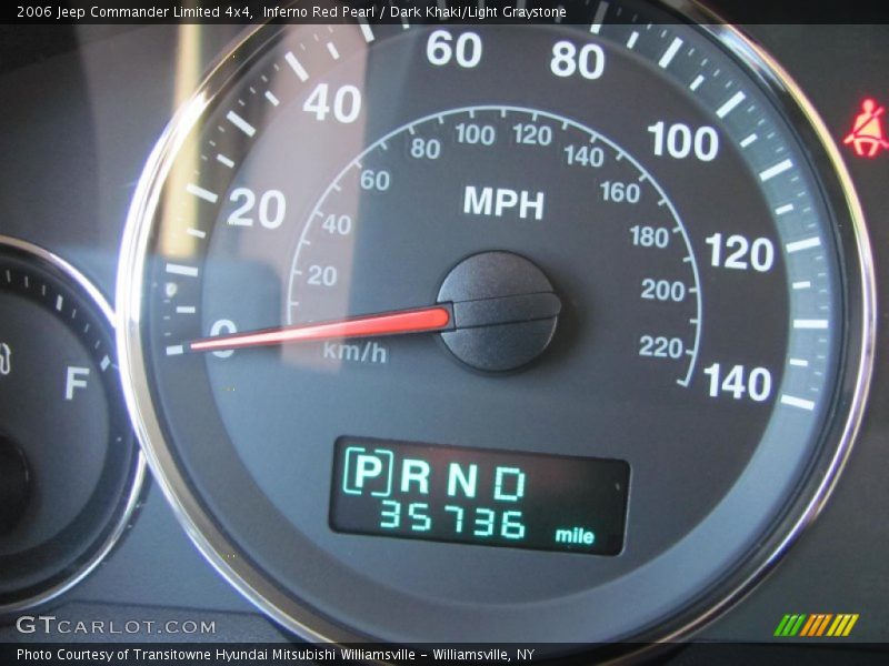 Inferno Red Pearl / Dark Khaki/Light Graystone 2006 Jeep Commander Limited 4x4
