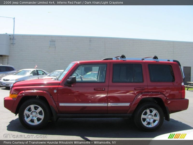 Inferno Red Pearl / Dark Khaki/Light Graystone 2006 Jeep Commander Limited 4x4