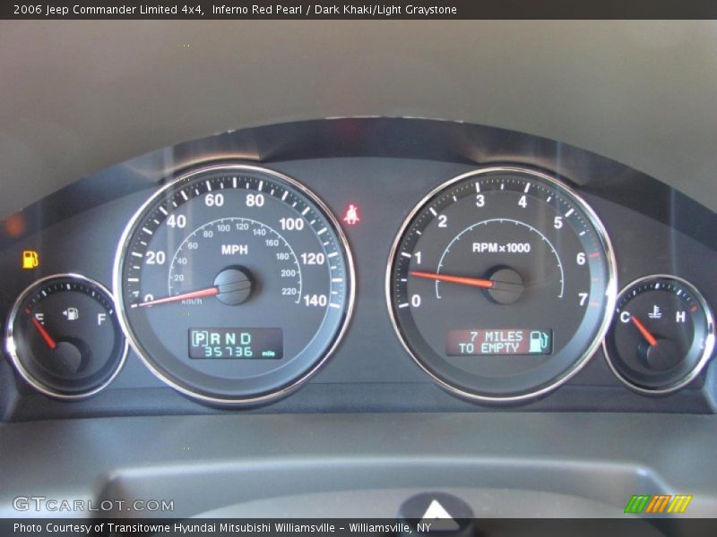 Inferno Red Pearl / Dark Khaki/Light Graystone 2006 Jeep Commander Limited 4x4
