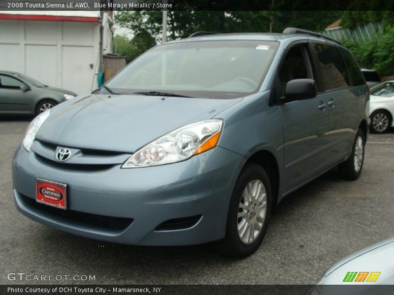 Blue Mirage Metallic / Stone 2008 Toyota Sienna LE AWD