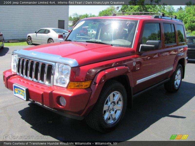 Inferno Red Pearl / Dark Khaki/Light Graystone 2006 Jeep Commander Limited 4x4