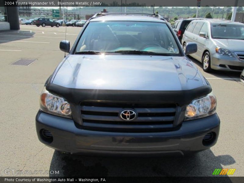 Bluestone Metallic / Ivory 2004 Toyota Highlander V6