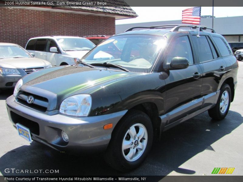 Dark Emerald Green / Beige 2006 Hyundai Santa Fe GLS