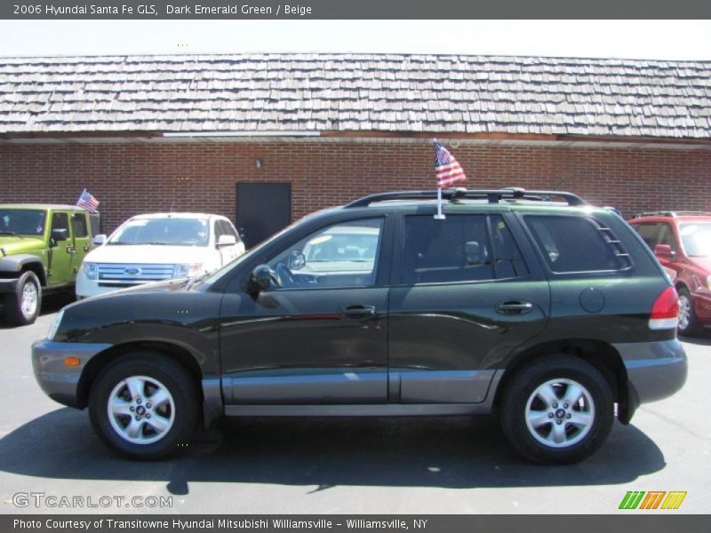 Dark Emerald Green / Beige 2006 Hyundai Santa Fe GLS