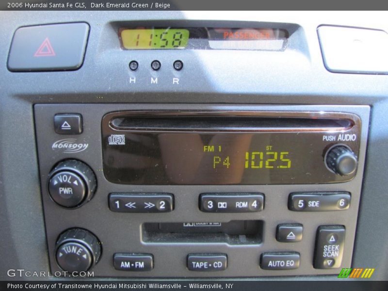 Dark Emerald Green / Beige 2006 Hyundai Santa Fe GLS