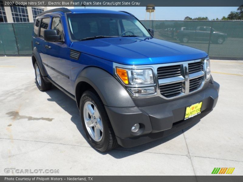 Electric Blue Pearl / Dark Slate Gray/Light Slate Gray 2007 Dodge Nitro SXT