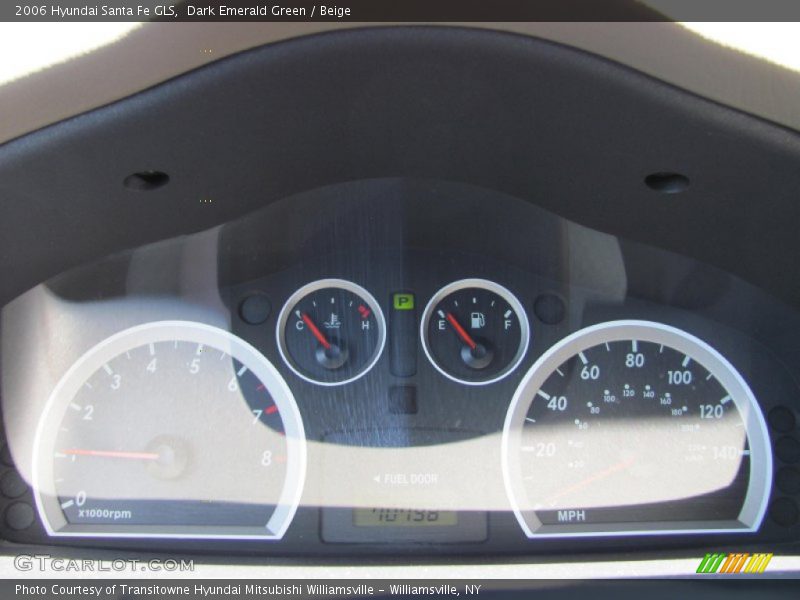 Dark Emerald Green / Beige 2006 Hyundai Santa Fe GLS