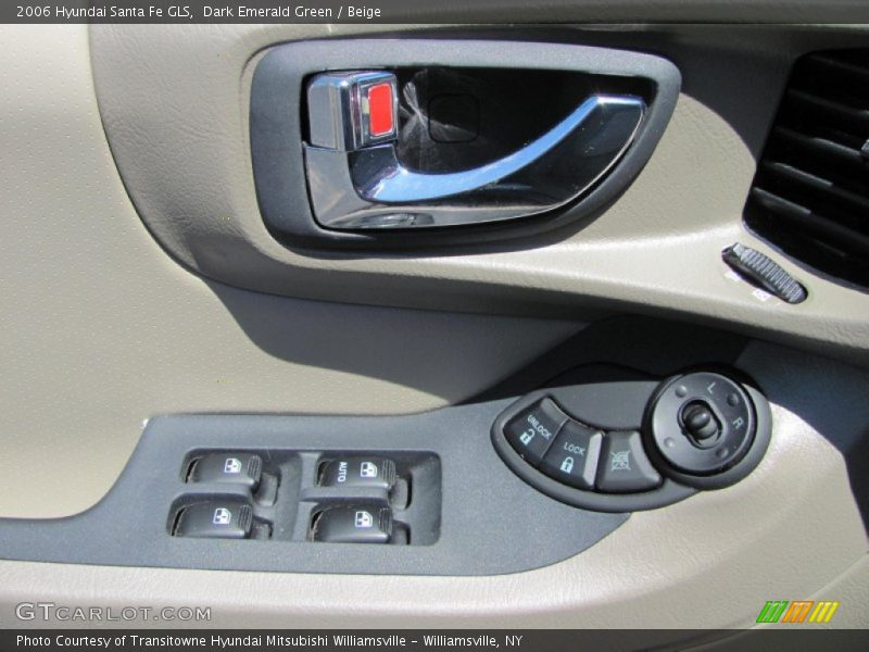 Dark Emerald Green / Beige 2006 Hyundai Santa Fe GLS