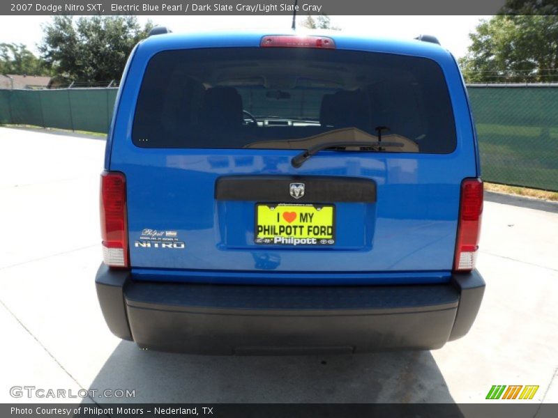 Electric Blue Pearl / Dark Slate Gray/Light Slate Gray 2007 Dodge Nitro SXT