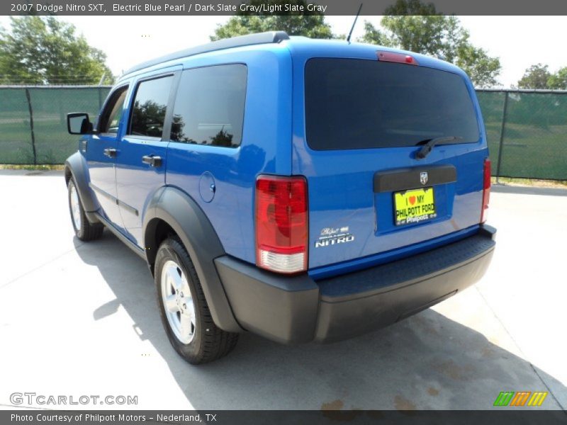 Electric Blue Pearl / Dark Slate Gray/Light Slate Gray 2007 Dodge Nitro SXT