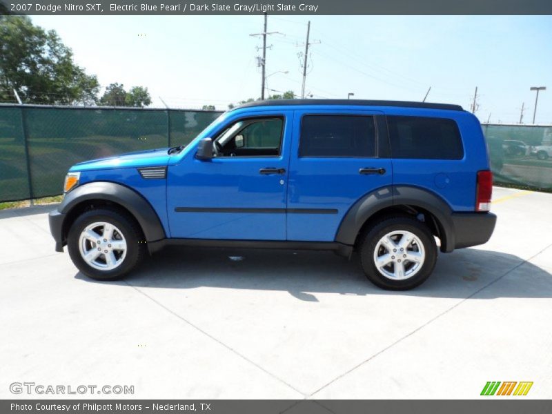 Electric Blue Pearl / Dark Slate Gray/Light Slate Gray 2007 Dodge Nitro SXT