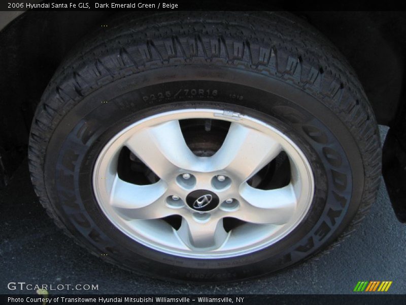 Dark Emerald Green / Beige 2006 Hyundai Santa Fe GLS