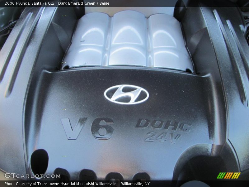 Dark Emerald Green / Beige 2006 Hyundai Santa Fe GLS
