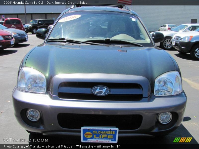 Dark Emerald Green / Beige 2006 Hyundai Santa Fe GLS