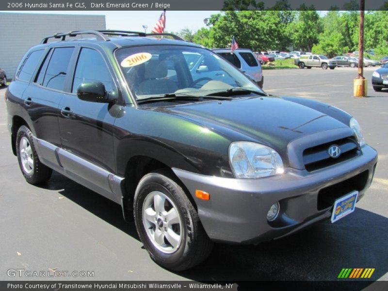 Dark Emerald Green / Beige 2006 Hyundai Santa Fe GLS